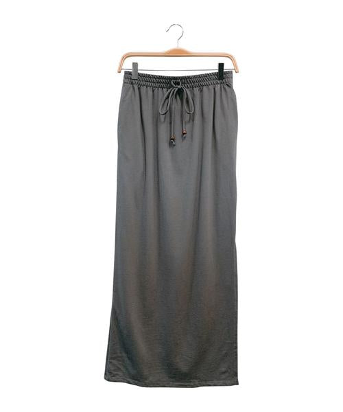 Fabina LA Organic Hemp Side Slit Skirt - Grey - nat + sus/the shop