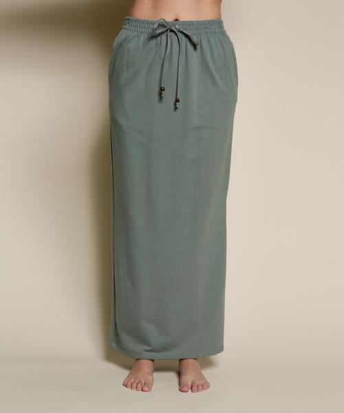 Fabina LA Organic Hemp Side Slit Skirt - Grey - nat + sus/the shop