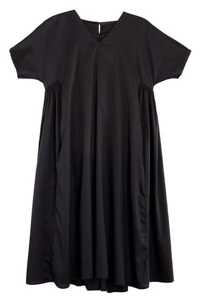 Black Crane Petal Dress - Dark Navy - nat + sus/the shop